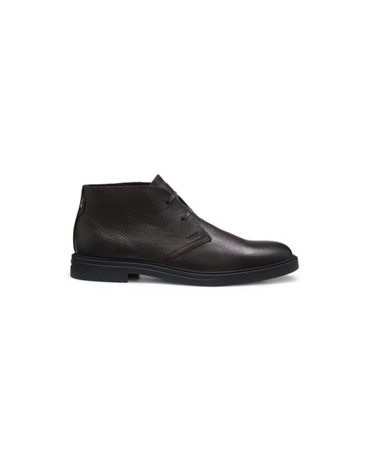 Boss Black Wool-Lined Chukka Boots for men