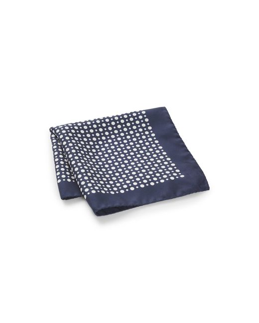 Boss Blue Beckham X Printed Silk Pocket Square for men