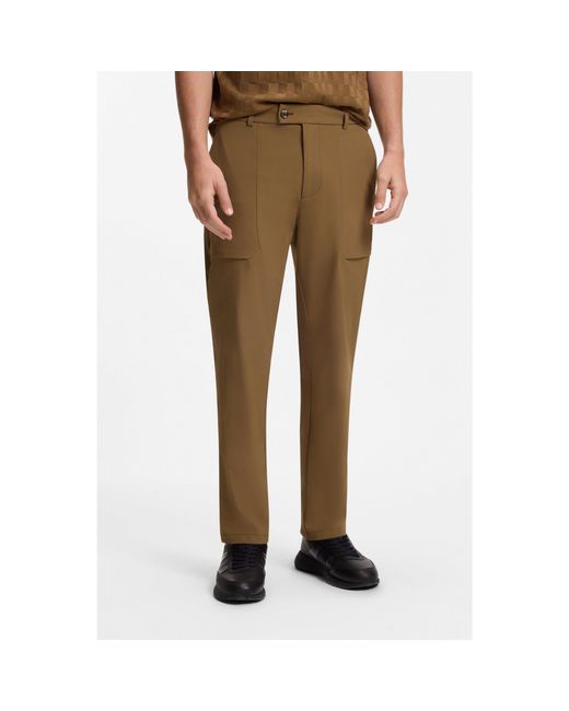 Boss Brown Porsche X Regular-Fit Trousers for men