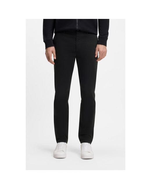 Boss Black Tapered-Fit Trousers for men