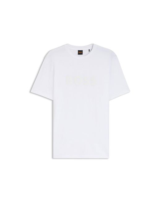 Boss White Regular-Fit T-Shirt for men