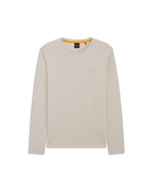 Boss Gray Long-Sleeved T-Shirt for men