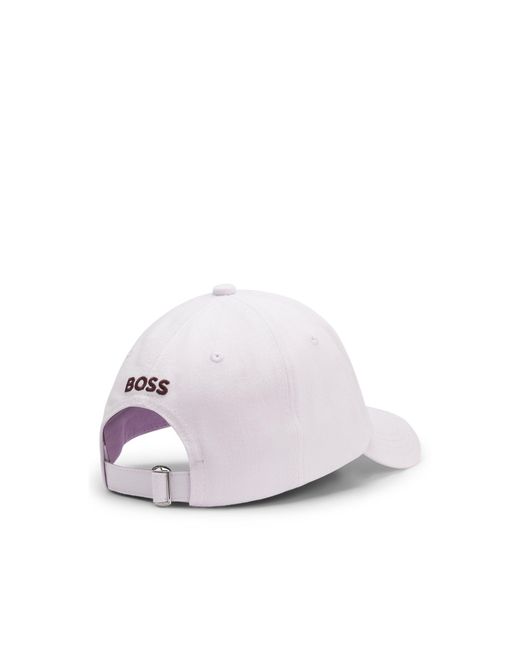 Boss White Cotton-Twill Cap With Artwork