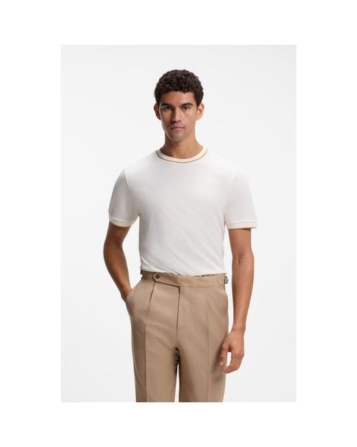 Boss White Regular-Fit T-Shirt for men