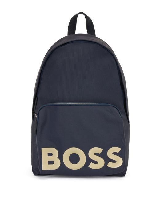 BOSS by HUGO BOSS Synthetik Rucksack mit kontrastfarbenem Logo in Blau für Herren Lyst