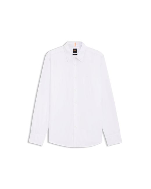 Boss White Regular-Fit Shirt for men