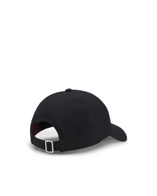 HUGO Black Logo-Embroidered Cap