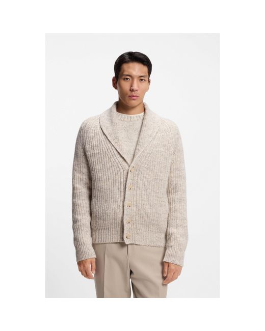 Boss Brown Knitted Cardigan for men