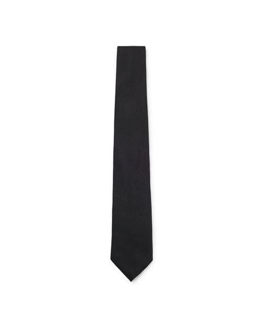 Boss Black Silk Tie With Solid Weave for men