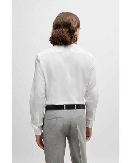 HUGO Businesshemd Slim-Fit Hemd aus Baumwolle in White für Herren