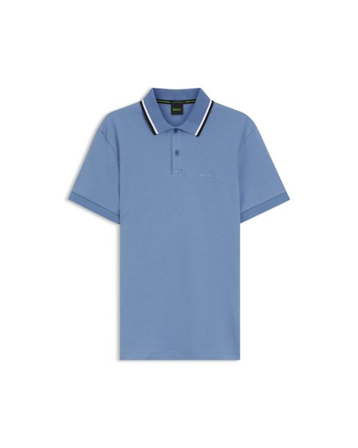 Boss Blue Paddy Slim-Fit Polo Shirt for men