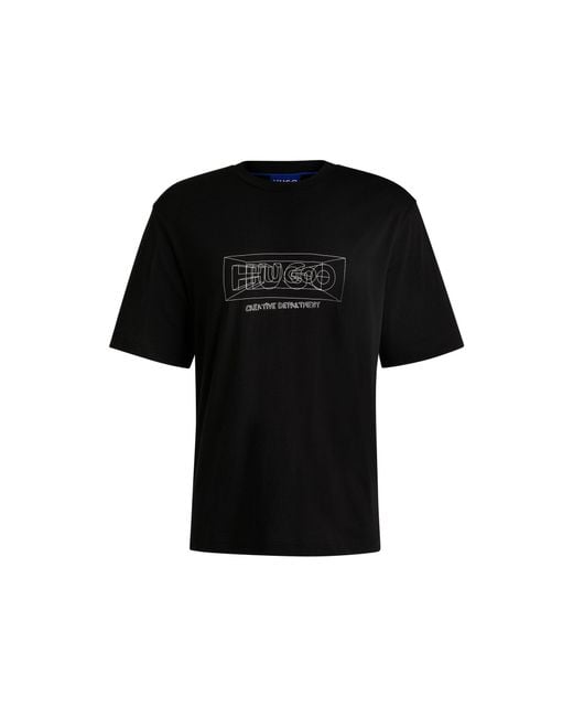 HUGO Black Regular-Fit T-Shirt for men