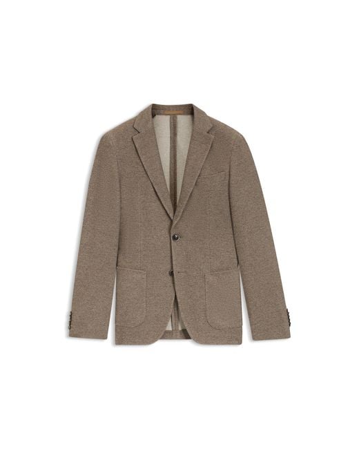 Boss Brown Slim-Fit Blazer for men