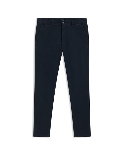 Boss Blue Slim-Fit Trousers for men