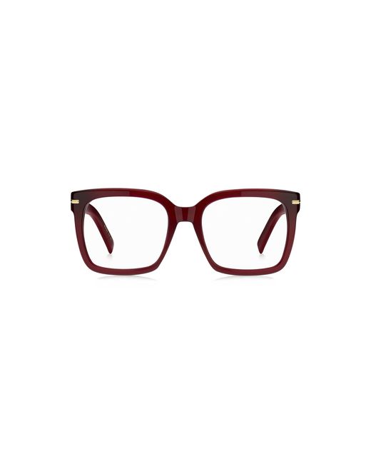 Boss Brown Burgundy-Acetate Optical Frames With-Tone Hinges