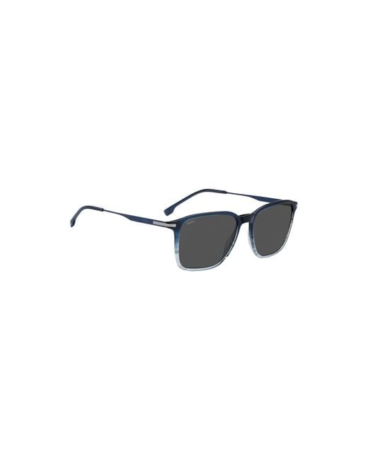 Boss Blue Degradé- Sunglasses With Striped Detail for men