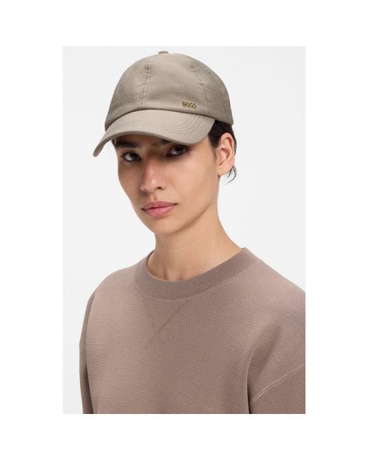 Boss Gray Ribbed Corduroy Cap With Adjustable Buckle