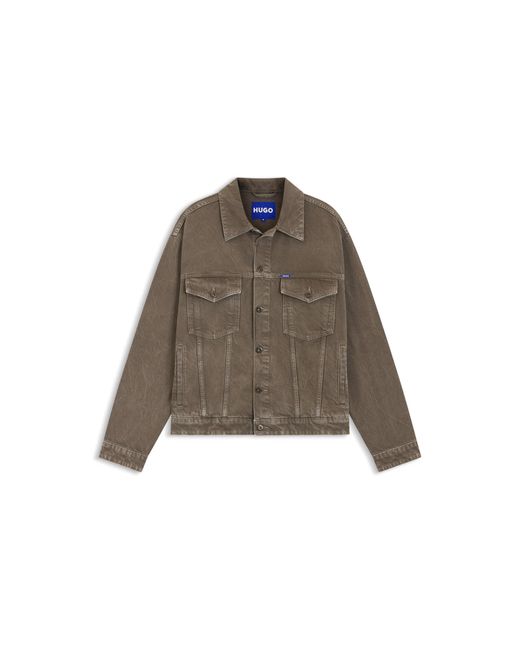 HUGO Brown Regular-Fit Jacket for men