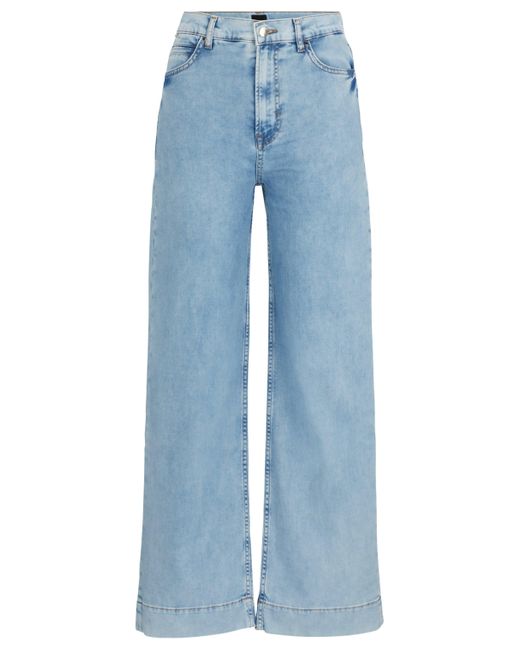 Boss Regular-fit Jeans Met Hoge Taille Van Blauw Denim in het Blue