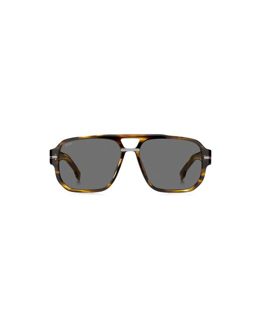 Boss Black Patterned-Acetate Sunglasses With-Tone Details for men