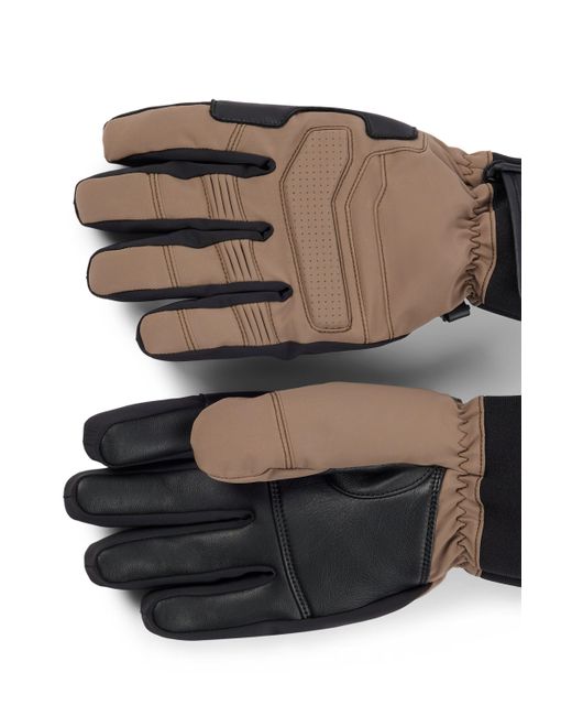 Boss Black X Perfect Moment Mixed-material Ski Gloves With Leather for men