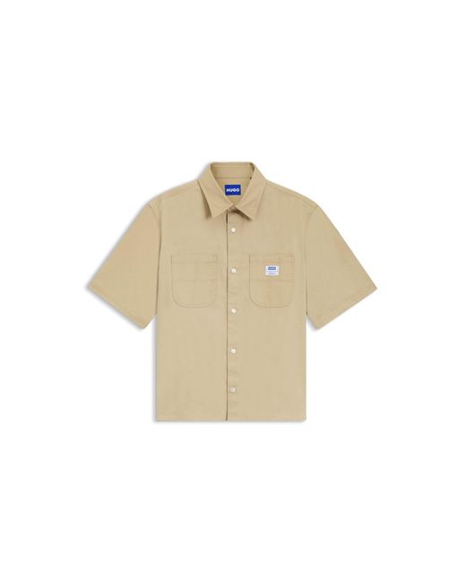 HUGO Natural Oversized-Fit Shirt for men