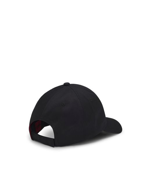 HUGO Red Cotton-Twill Cap With Logo Label for men