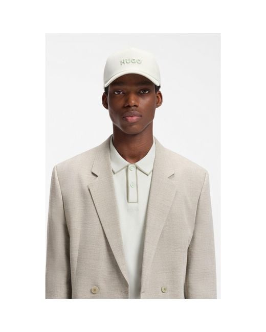 HUGO Green Cotton-Twill Cap With Logo for men