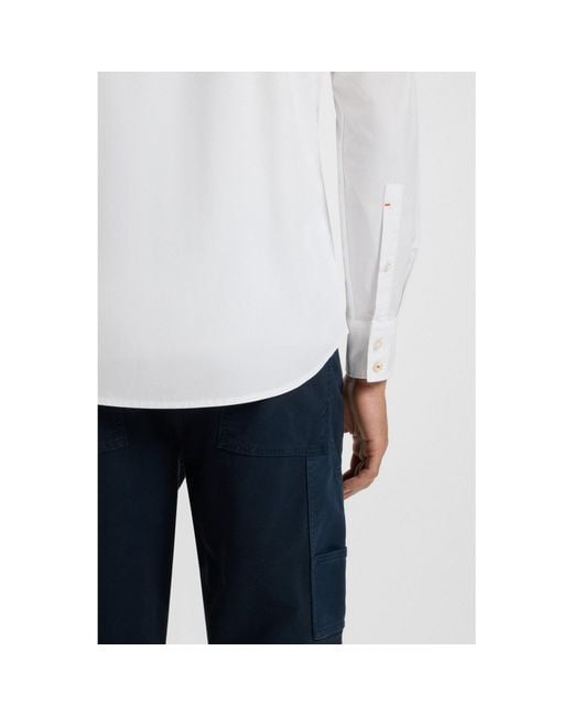 Boss White Regular-Fit Shirt for men