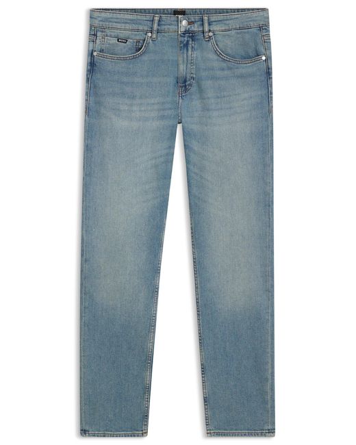 Boss Slim-Fit Delaware-Jeans Van Comfortabel Stretchdenim in het Blue voor heren