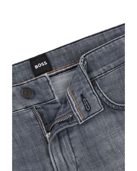 Boss Black Slim-fit Jeans In Blue Comfort-stretch Denim for men