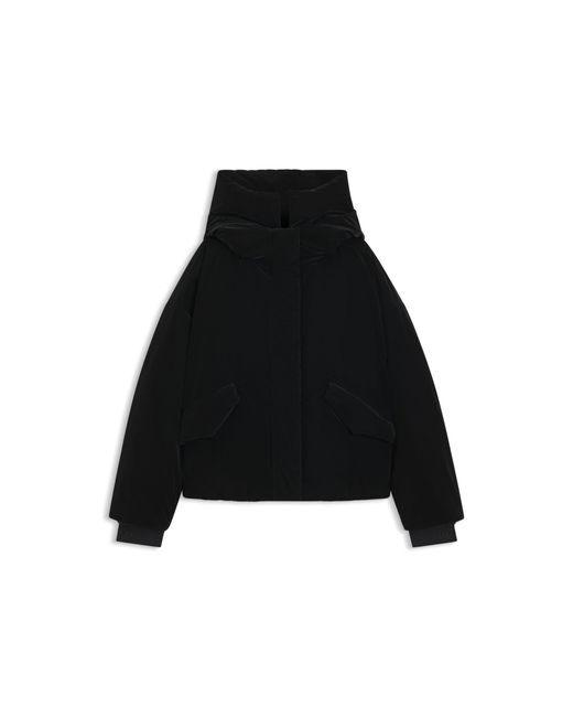 HUGO Black Water-Repellent Jacket With Elasticated Logo Cuffs