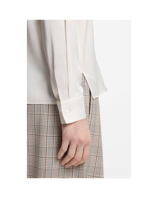 Boss White Regular-Fit Blouse