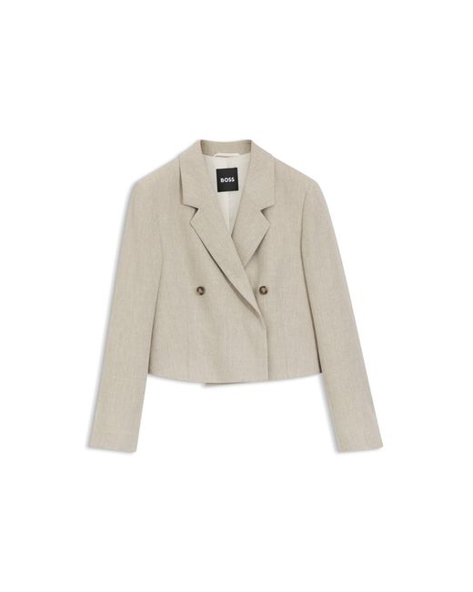 Boss Natural Cropped Blazer