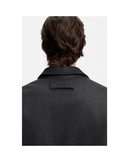 HUGO Black Regular-Fit Padded Coach Jacket for men