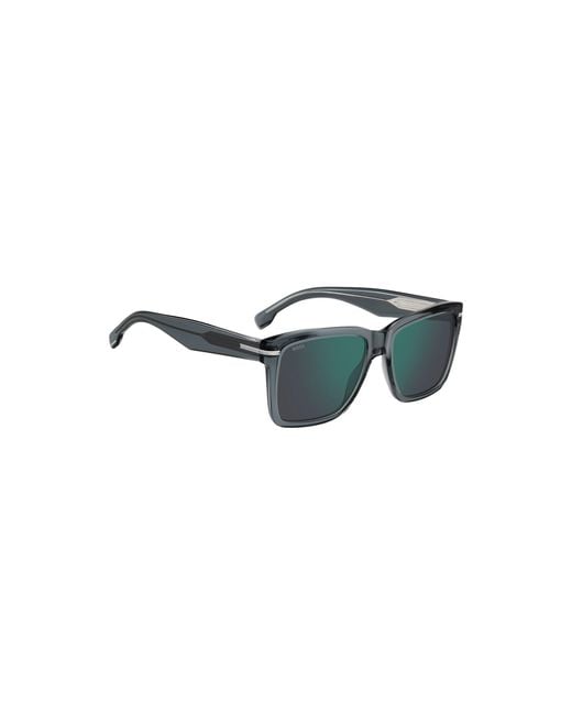 Boss Green Acetate Sunglasses With-Tone Trims for men
