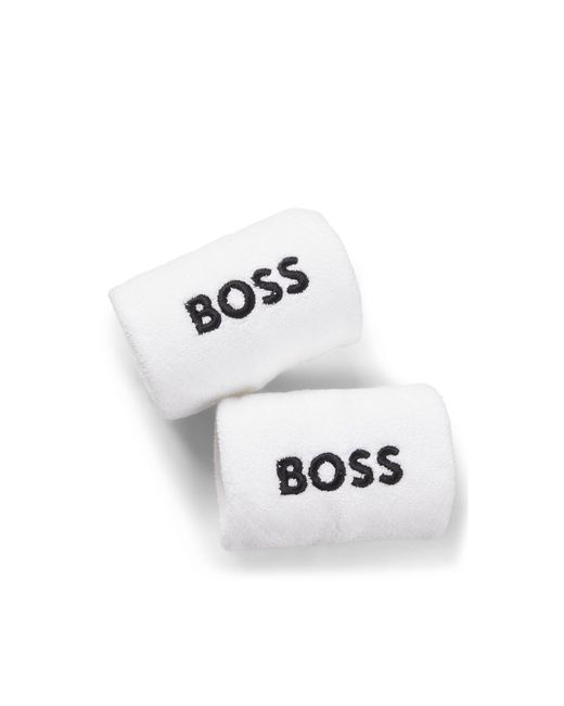 Boss Green Logo-Embroidered Wristband Pair for men