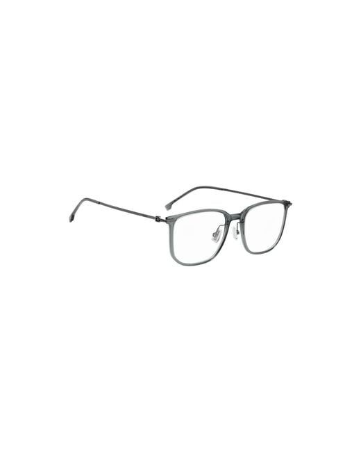Boss Metallic Titanium Optical Frames With Lasered Logo for men