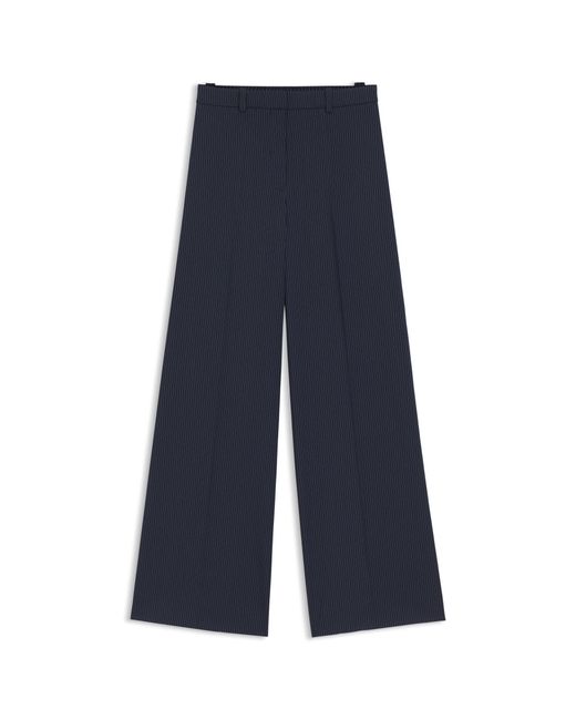 HUGO Blue Regular-Fit Wide-Leg Trousers