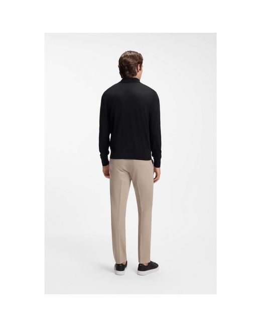 Boss Black Regular-Fit Knit Polo for men