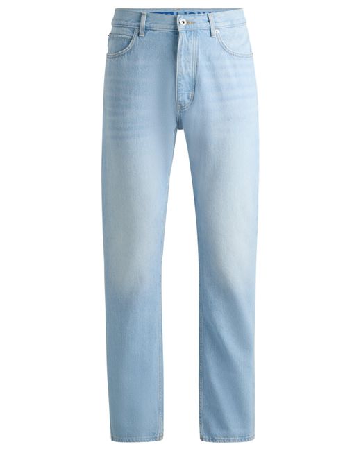 HUGO Regular-fit Jeans Van Denim Van Zuivere Katoen in het Blue voor heren