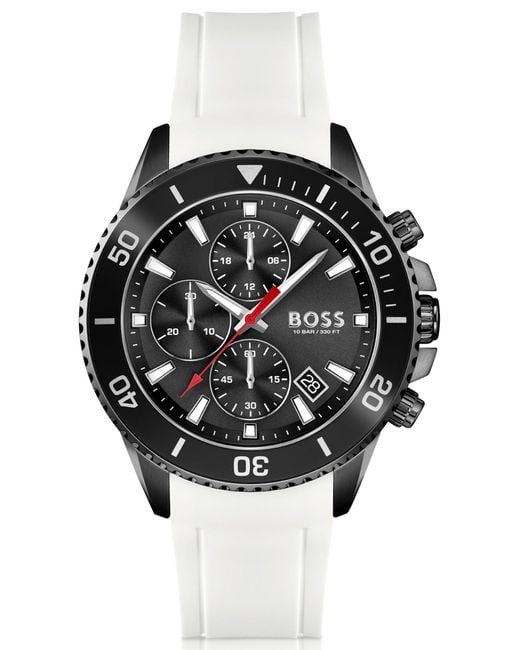Boss Black Admiral Chronograph Silicone Strap Watch for men