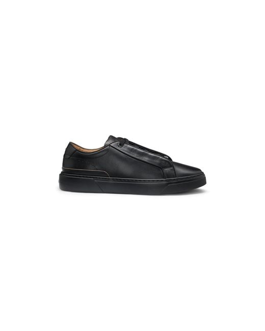 Boss Black Gary Leather Trainers With Hidden Laces for men