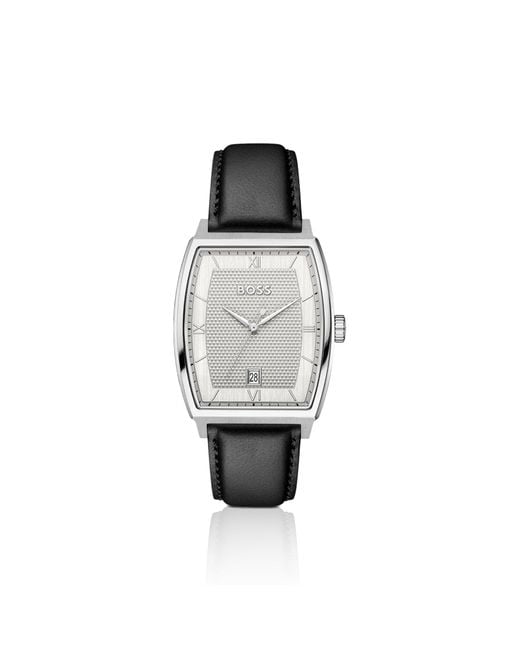 Boss Gray Principle Ark Watch With- Textured Dial for men