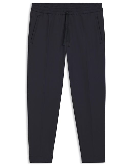 Boss Tapered-Fit Broek Van Waterafstotend Stretchmateriaal in het Blue voor heren