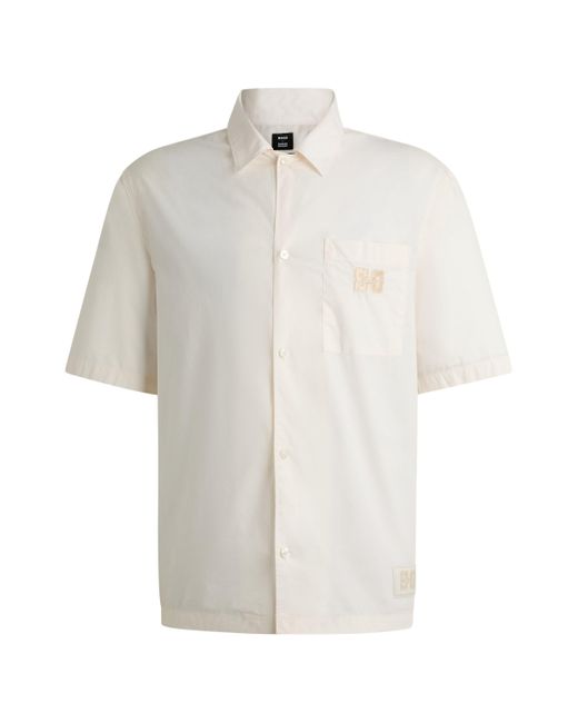 Boss X Shohei Ohtani Relaxed-Fit Hemd mit Logo in White für Herren