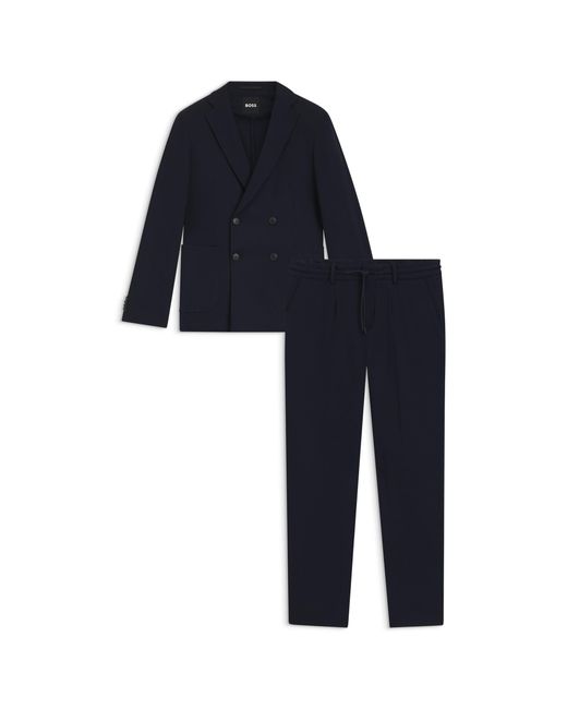 Boss Blue Two-Piece Slim-Fit Suit for men