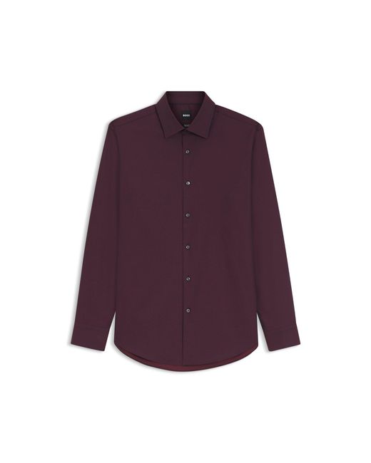 Boss Purple Regular-Fit Shirt for men
