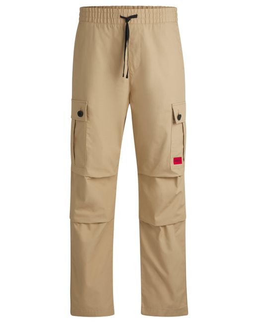 Pantalon cargo Regular Fit en coton ripstop HUGO pour homme en coloris Natural
