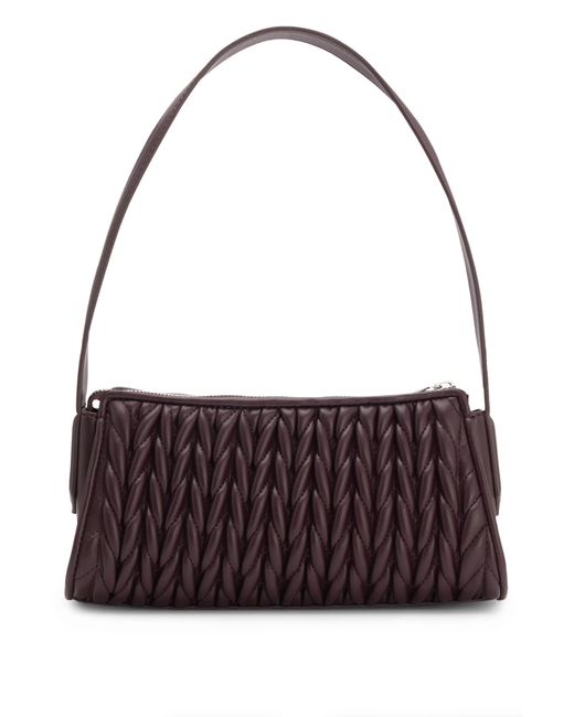 HUGO Purple Strukturierte Hobo Bag Mit Stack-Logo